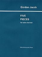 FIVE PIECES FOR SOLO CLARINET cover